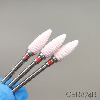 Fresa de cerámica Maíz. Roja, 6mm. CER274R