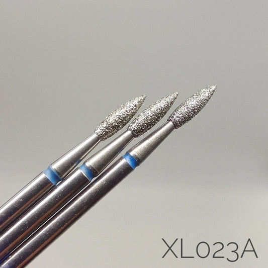 Fresa de diamante Llama con punta. Azul, 2.3mm. XL023