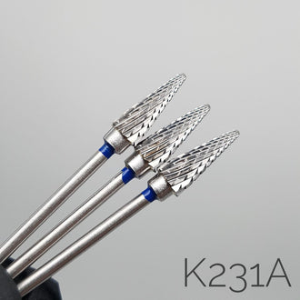 Carbide cone end mill. Blue, 6mm. 231A 