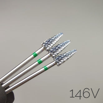 Carbide cone burr. Green, 6mm. 146V 