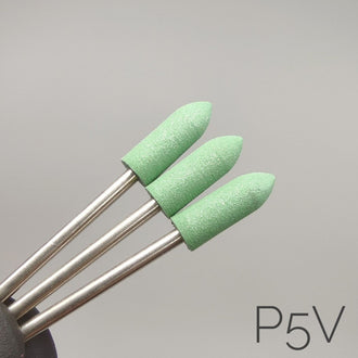Silicone polisher. Green, 5mm. P5V